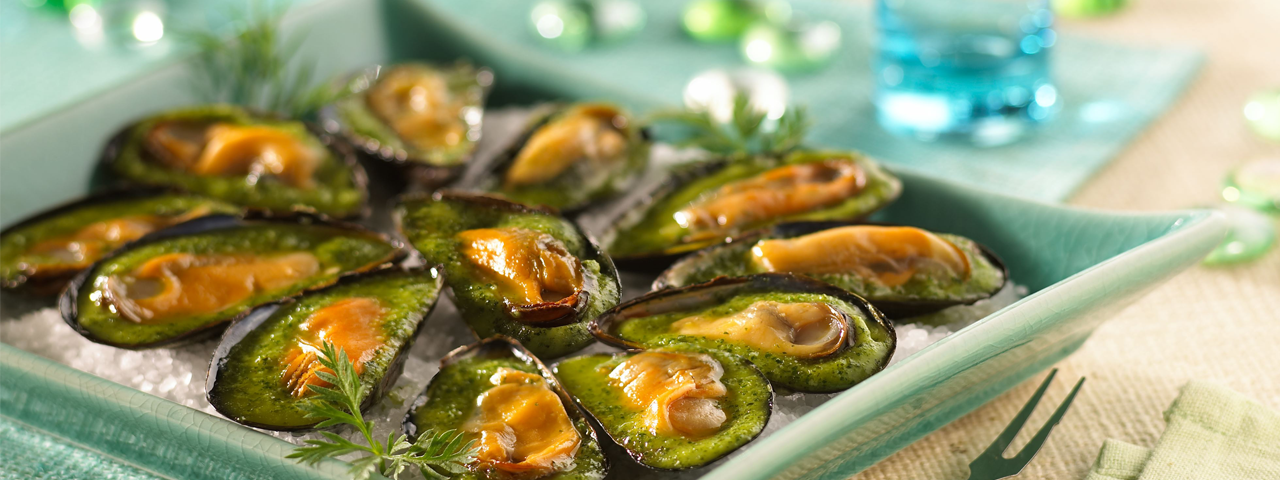 Moules farcies au beurre persillé