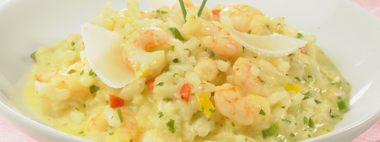 Risotto aux crevettes parfumé à la citronnelle thaïe
