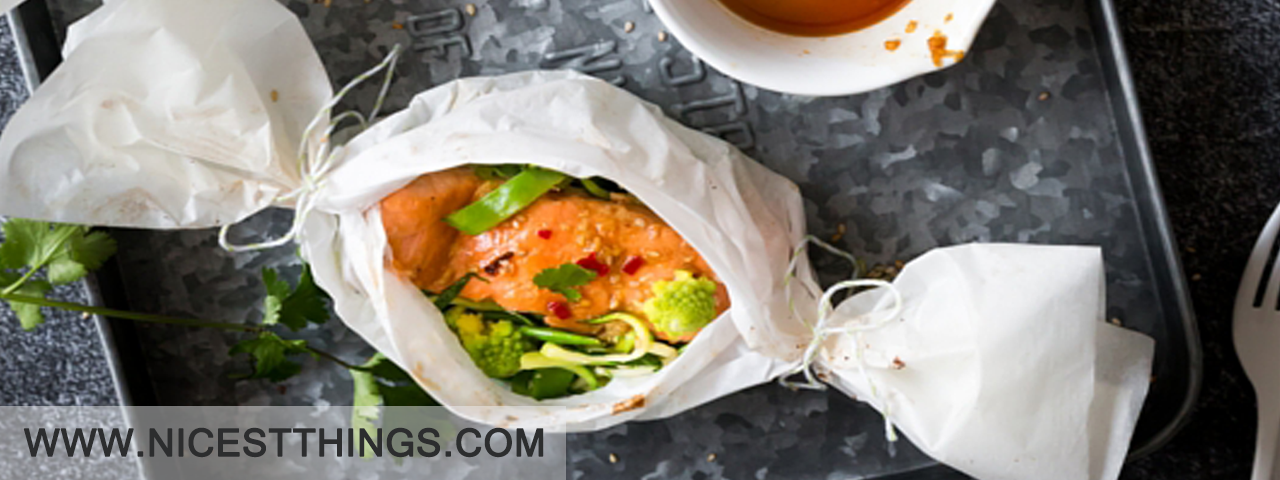 Papillotes de saumon au four