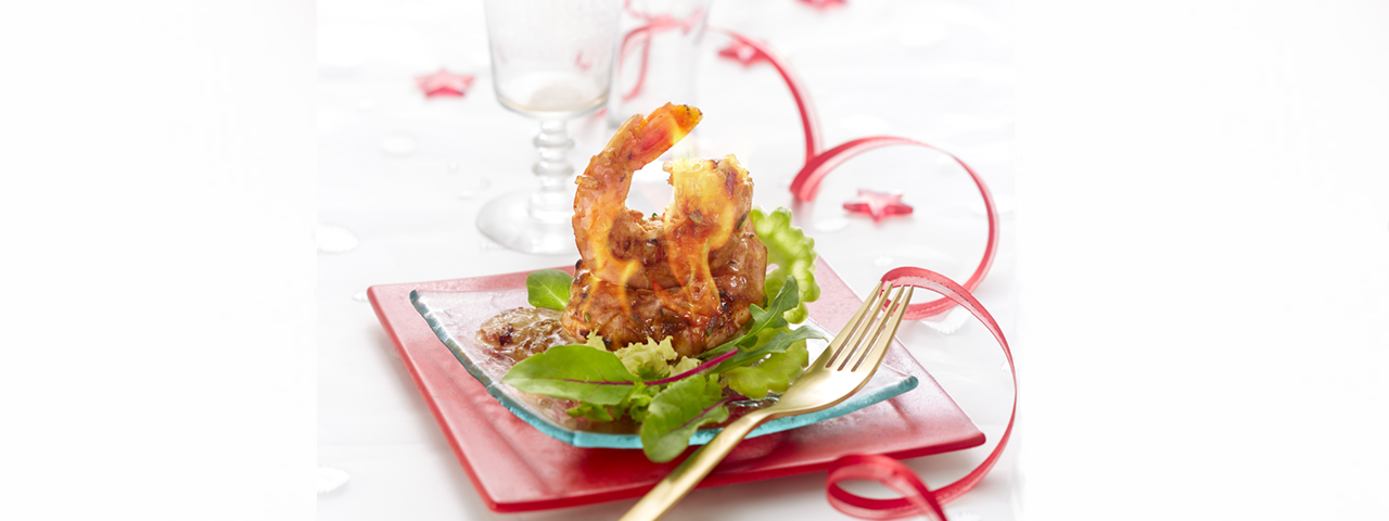 Crevettes flambées au whisky