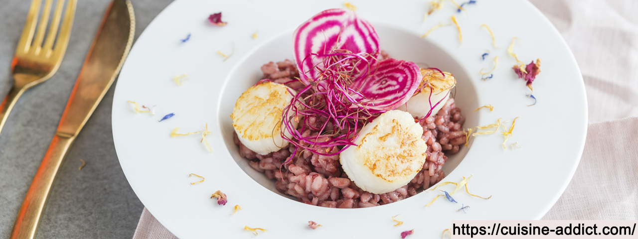 Risotto Rose Betterave-Noix de St Jacques