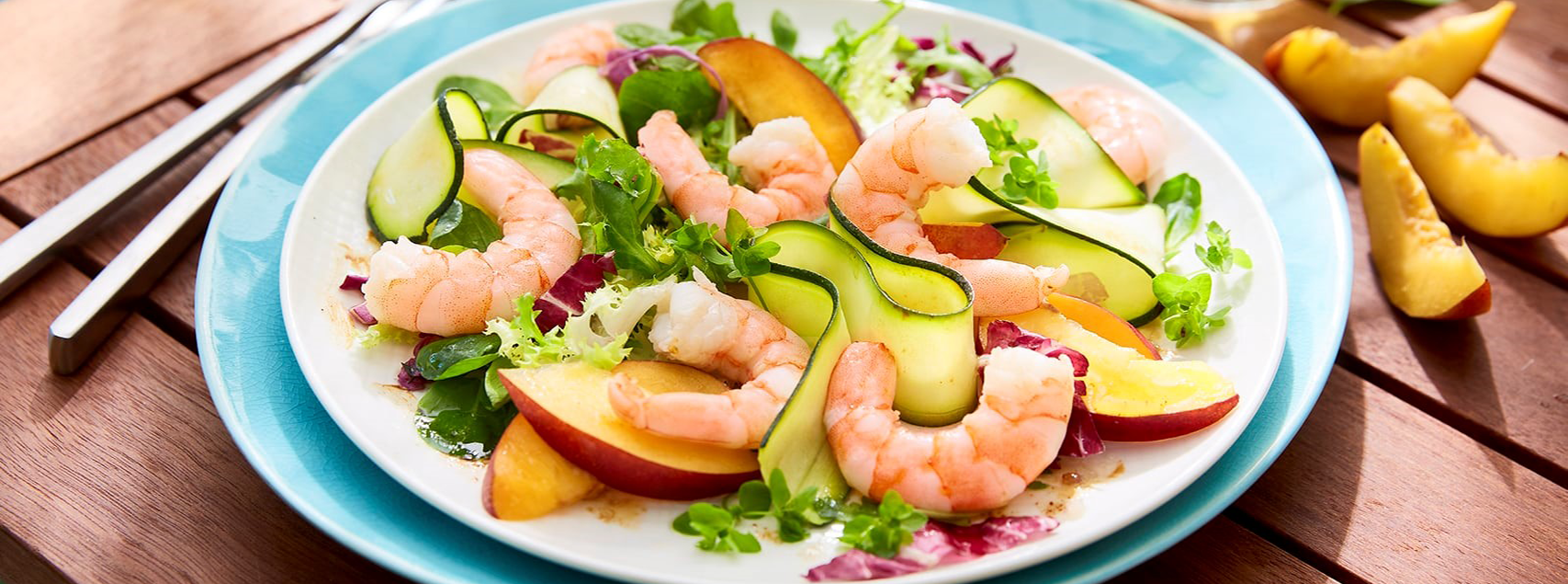 Salade Estivale Nectarines-Crevettes