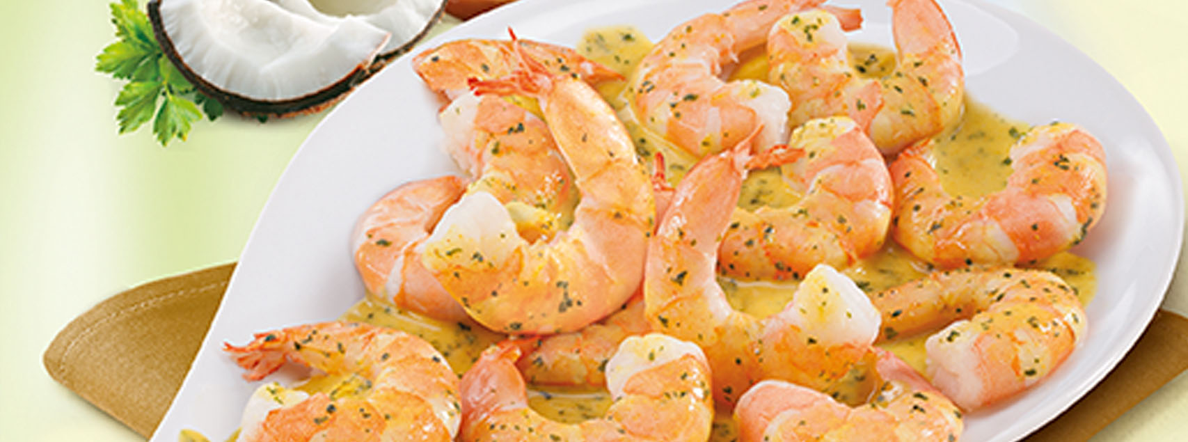 Poêlée de crevettes exotique