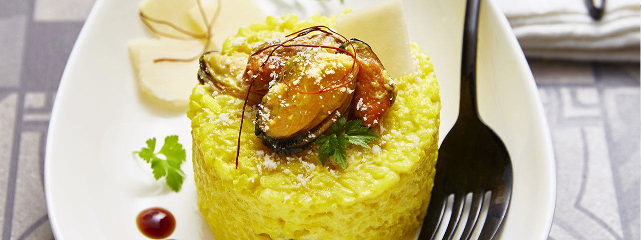 Risotto aux moules et safran