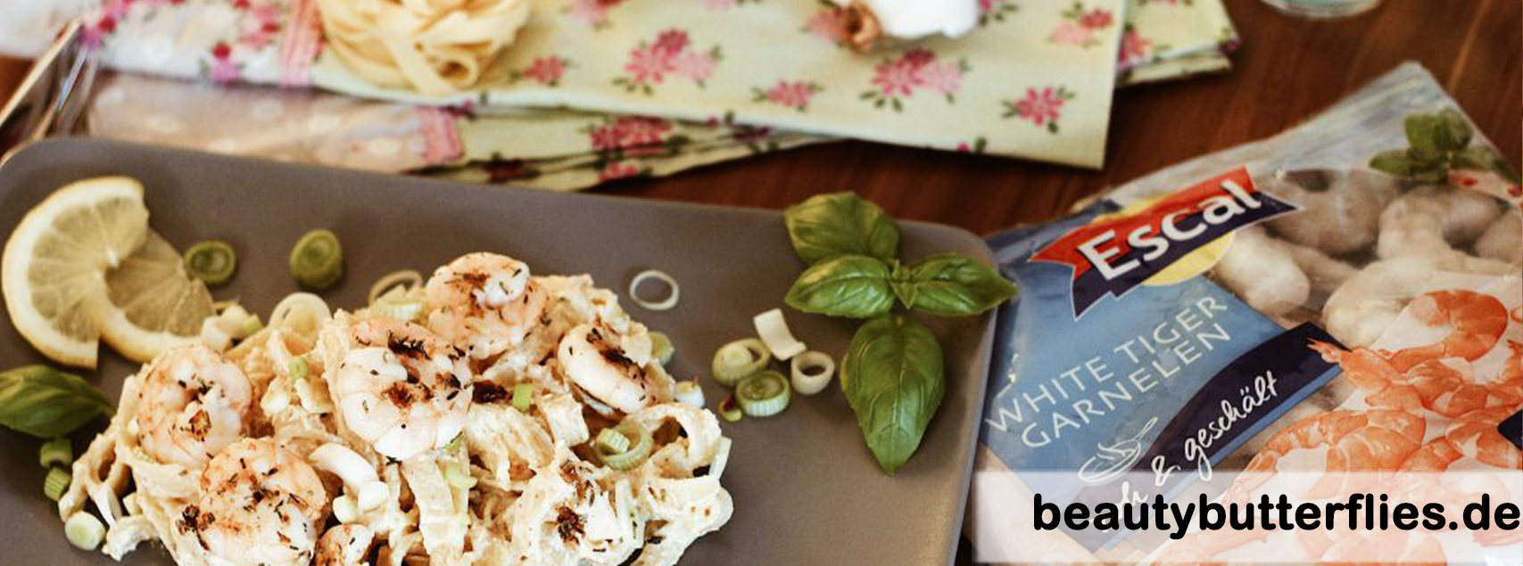 Tagliatelles au citron et crevettes