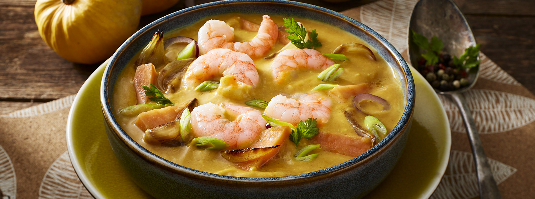 Curry d&rsquo;hiver aux crevettes