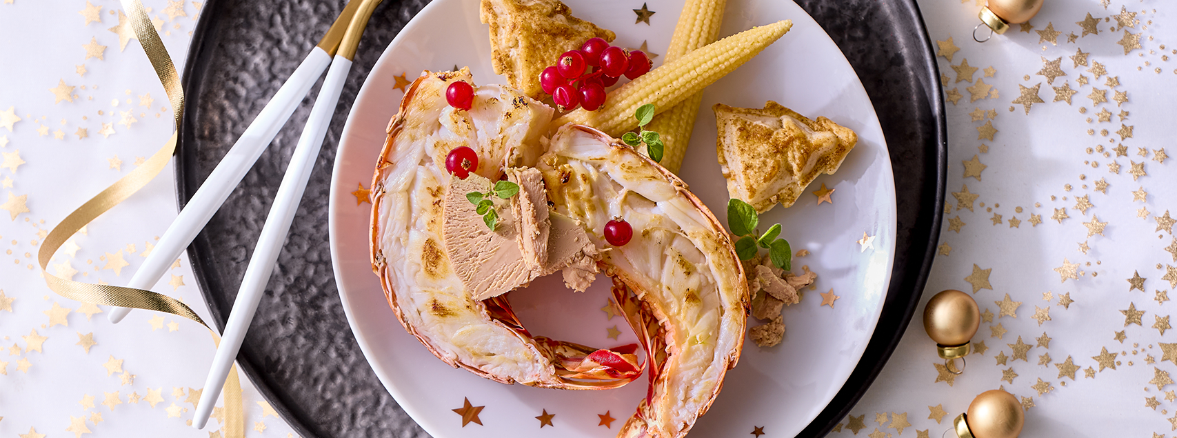 Queues de langouste façon Rossini