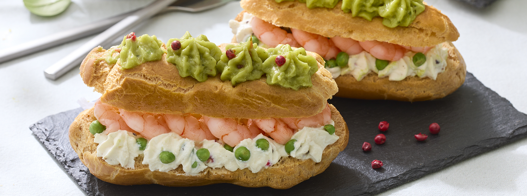 Éclairs salés aux crevettes