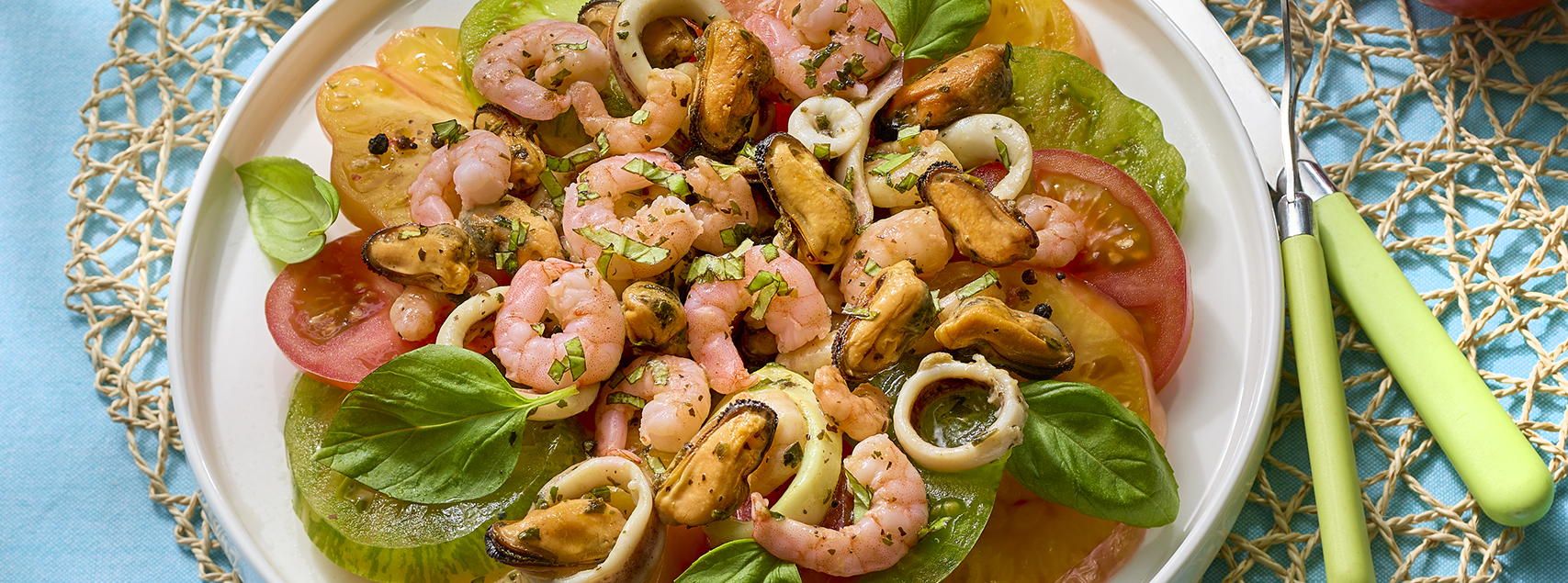 Salade de tomates et Frutti all&rsquo;olio