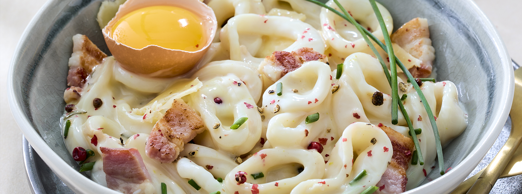 Carbonara de calamars