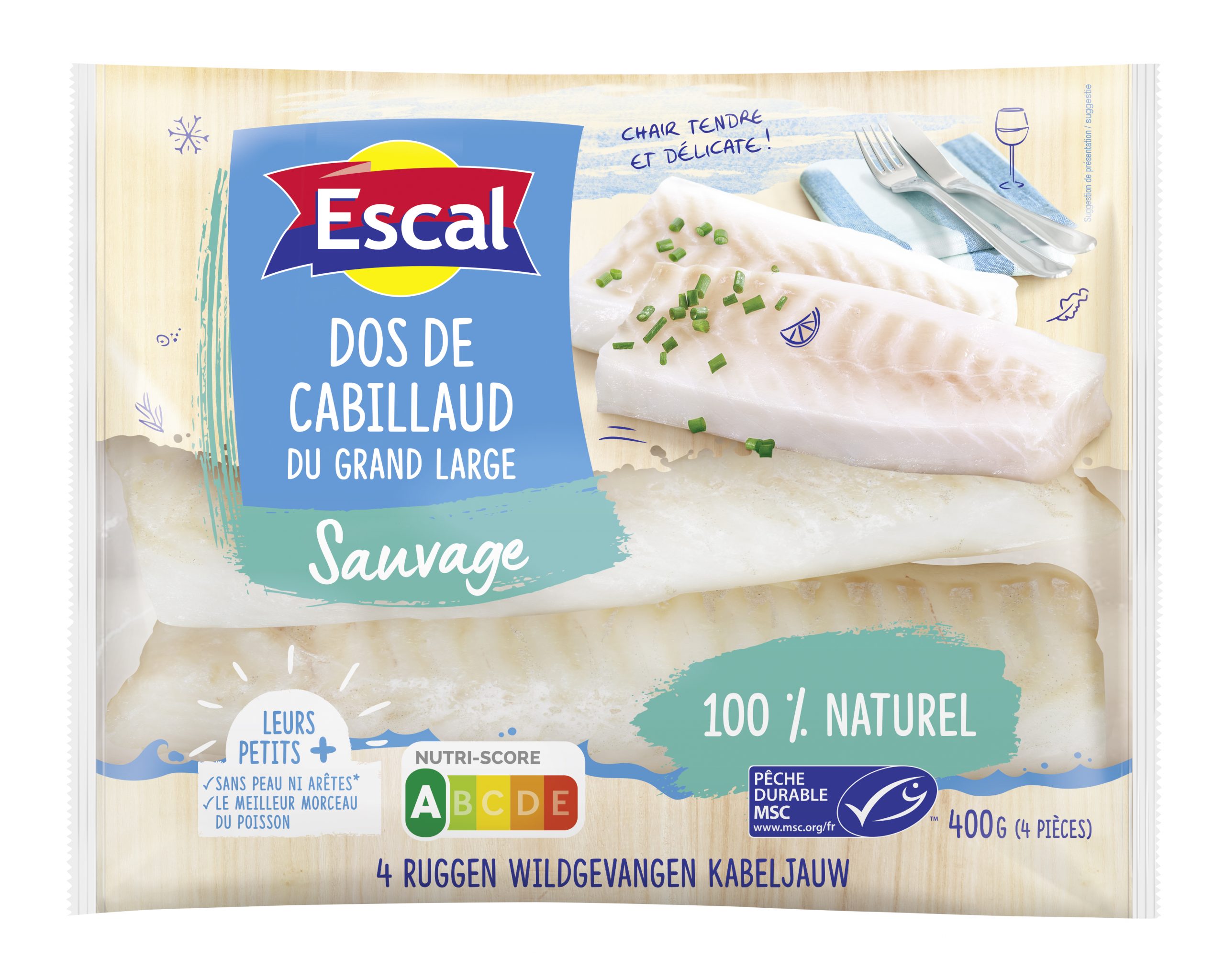 Dos de cabillaud sauvage MSC